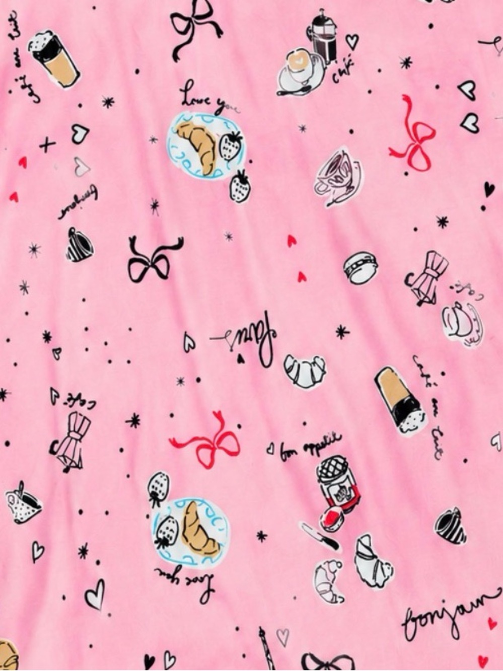 JoyLab Pink Paris Print Short Sleeve Sleep Shirt - Picture 2 of 2